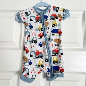 Little Sleepies Construction Shorty Zippy 0-3 Months